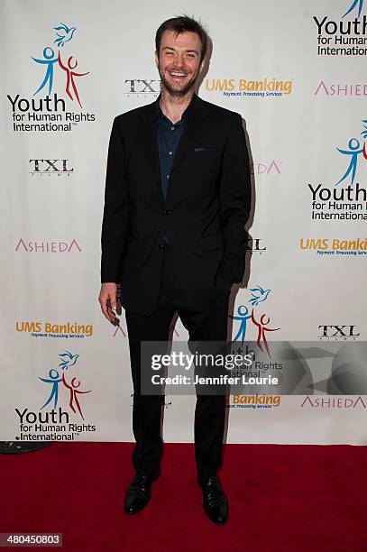 Actor Costa Ronin attends the Youth For Human Rights International Celebrity Benefit Event hosted at the Beso on March 24, 2014 in Hollywood,...