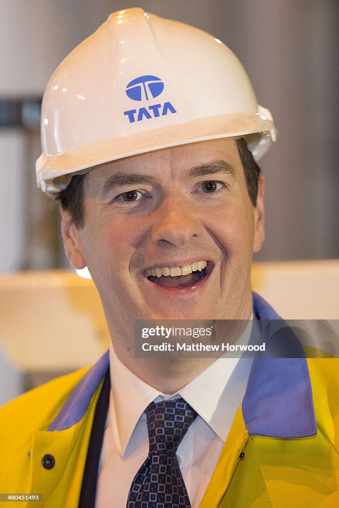 Chancellor George Osborne Visits Business Affected By The Budget