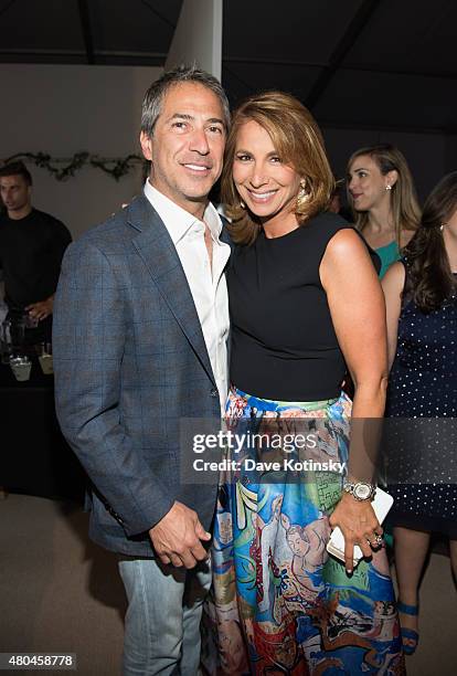 Marc J. Leder and Jill Zarin attend the Samuel Waxman Cancer Research Foundation 11th Annual A Hamptons Happening on July 11, 2015 in Southampton,...