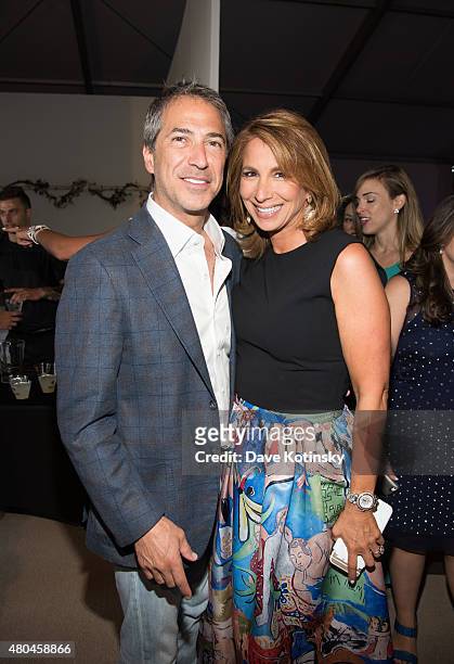Marc J. Leder and Jill Zarin attend the Samuel Waxman Cancer Research Foundation 11th Annual A Hamptons Happening on July 11, 2015 in Southampton,...