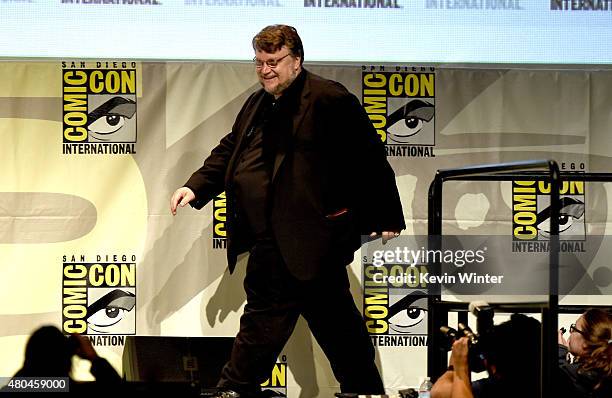 Director Guillermo del Toro appears onstage at the Legendary Pictures panel during Comic-Con International 2015 the at the San Diego Convention...