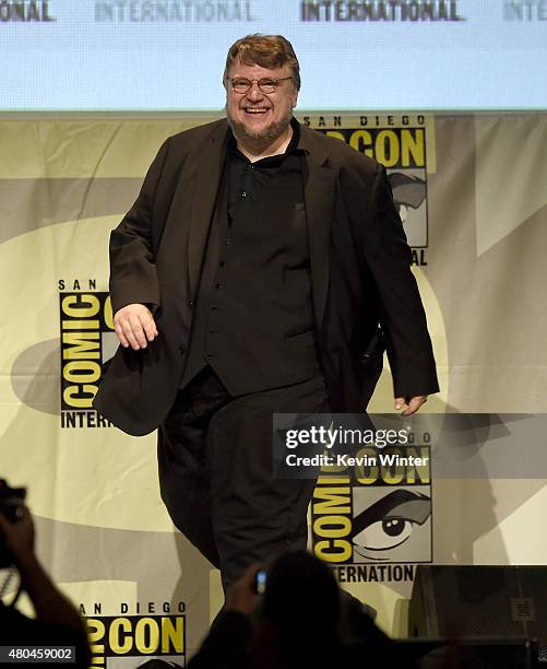 Director Guillermo del Toro appears onstage at the Legendary Pictures panel during Comic-Con International 2015 the at the San Diego Convention...