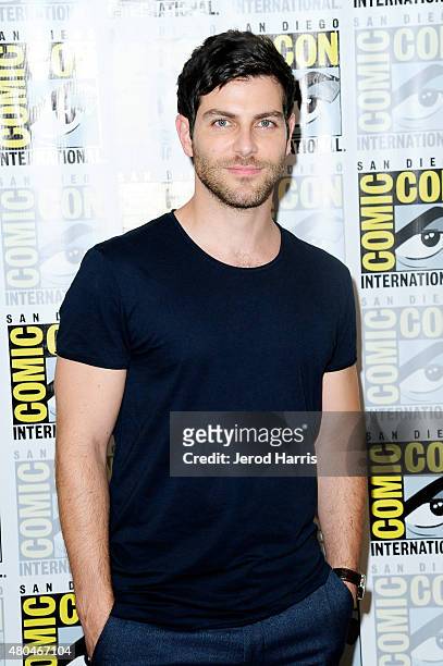 Actor David Giuntoli attends the "Grimm" press room during Comic-Con International 2015 at the Hilton Bayfront on July 11, 2015 in San Diego,...