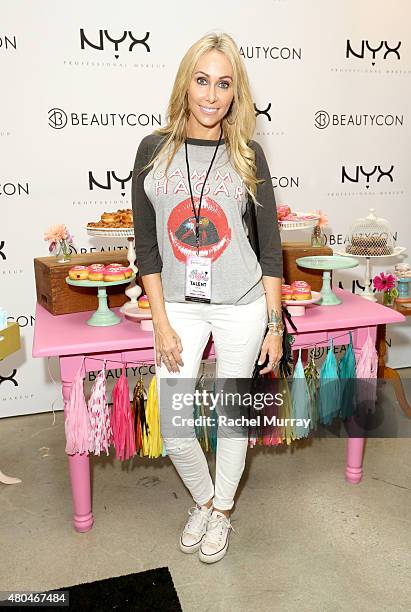 Leticia Cyrus attends the NYX Cosmetics VIP lounge during BeautyCon LA! at The Reef on July 11, 2015 in Los Angeles, California.