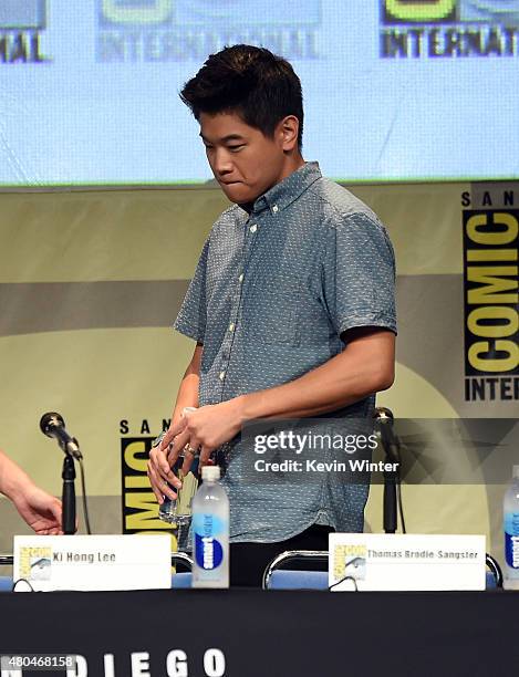 Ki Hong Lee speaks onstage at the 20th Century FOX panel during Comic-Con International 2015 at the San Diego Convention Center on July 11, 2015 in...