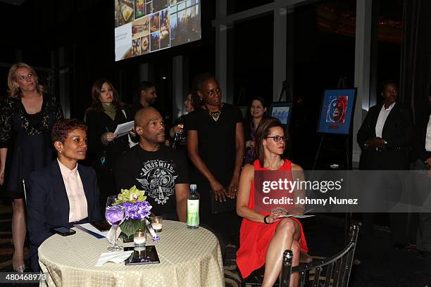 Co-Head Education and Nonprofit Banking Group, Wells Fargo/honoree Erin S. Gore, publicist Rachel Noerdlinger, recording artist/ honoree Darryl "DMC"...