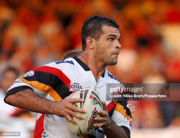 Chris McKenna in action for the Bradford Bulls during the Rugby Super League match between Salford City Reds and Bradford Bulls held at the AJ Bell...