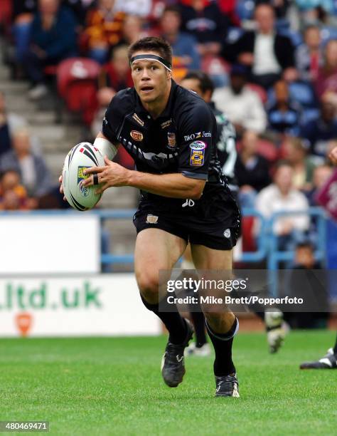 Richard Swain in action for Hull FC during the Rugby Super League match between Huddersfield Giants and Hull FC held at the Galpharm Stadium, 13th...