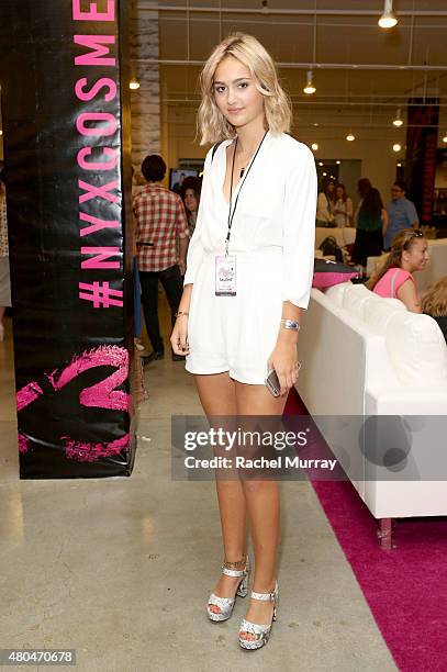 Suede Brooks attends the NYX Cosmetics VIP lounge during BeautyCon LA! at The Reef on July 11, 2015 in Los Angeles, California.