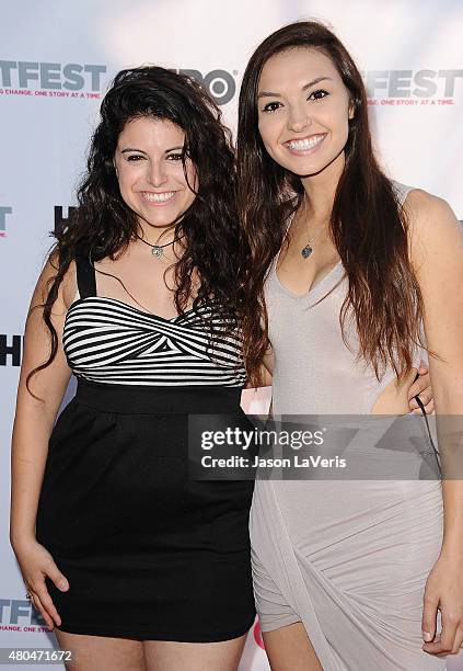 YouTube personalities Bria Kam and Chrissy Chambers attend the premiere of "Jenny's Wedding" at the 2015 Outfest Los Angeles LGBT Film Festival at...