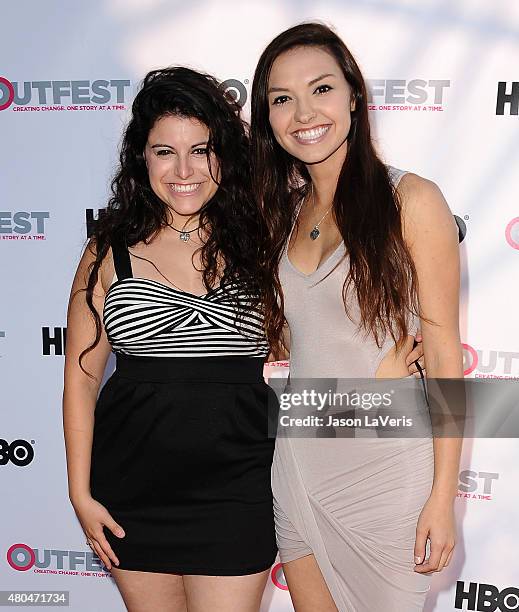 YouTube personalities Bria Kam and Chrissy Chambers attend the premiere of "Jenny's Wedding" at the 2015 Outfest Los Angeles LGBT Film Festival at...