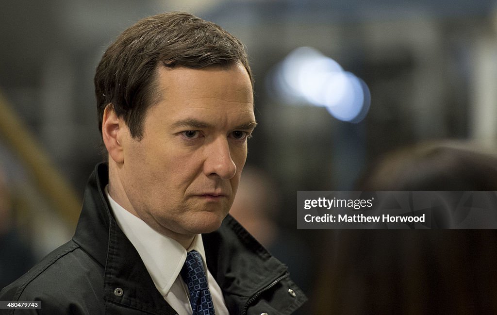 Chancellor George Osborne Visits Business Affected By The Budget