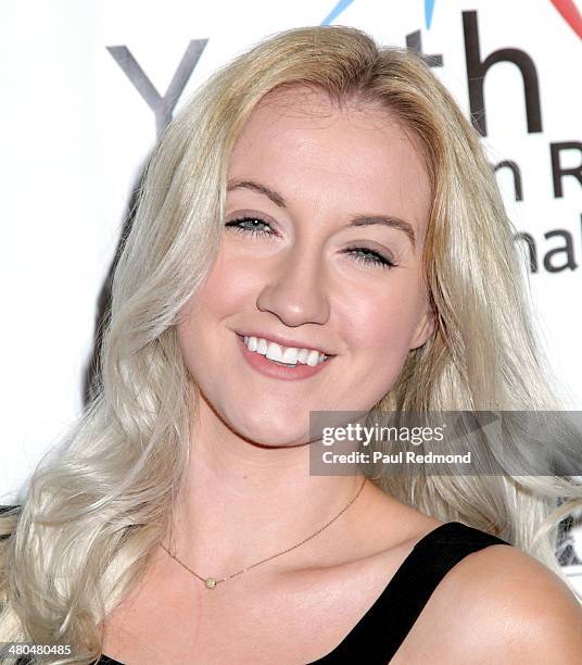 Dancer Laura Linda Bradley arriving at the Youth For Human Rights International Celebrity Benefit Event at Beso on March 24, 2014 in Hollywood,...