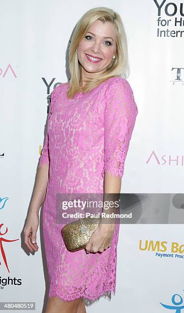 Actress Jennifer Aspen arriving at the Youth For Human Rights International Celebrity Benefit Event at Beso on March 24, 2014 in Hollywood,...