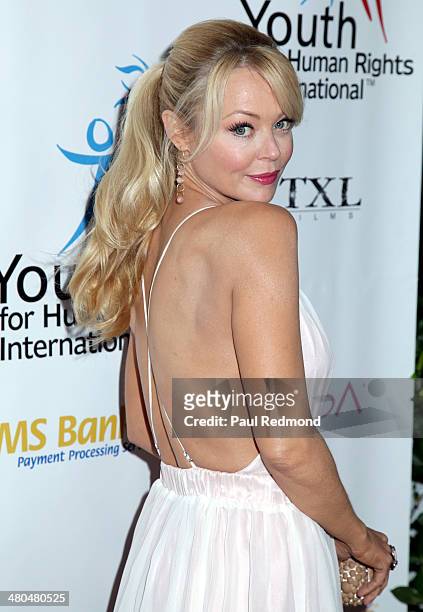 Actress Charlotte Ross arriving at the Youth For Human Rights International Celebrity Benefit Event at Beso on March 24, 2014 in Hollywood,...