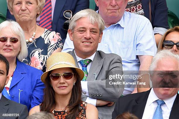 John Bercow attends day 12 of the Wimbledon Tennis Championships at Wimbledon on July 11, 2015 in London, England.