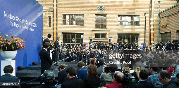 President Barack Obama and Dutch Prime Minister Mark Rutte chairman of the Nuclear Security Summit 2014 speak during a press conference March 25,...