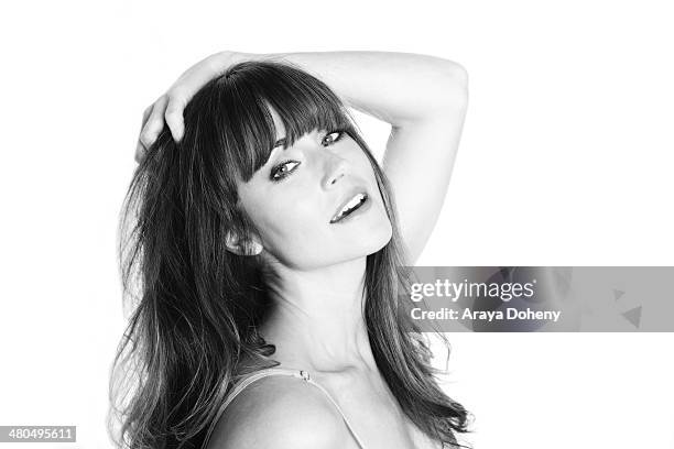 Nikki DeLoach poses for a private portrait photo session on March 25, 2014 in Los Angeles, California.