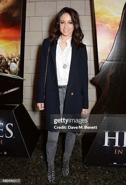 Danielle Peazer attends a VIP screening of "The Legend Of Hercules" at The Courthouse Hotel on March 25, 2014 in London, England.