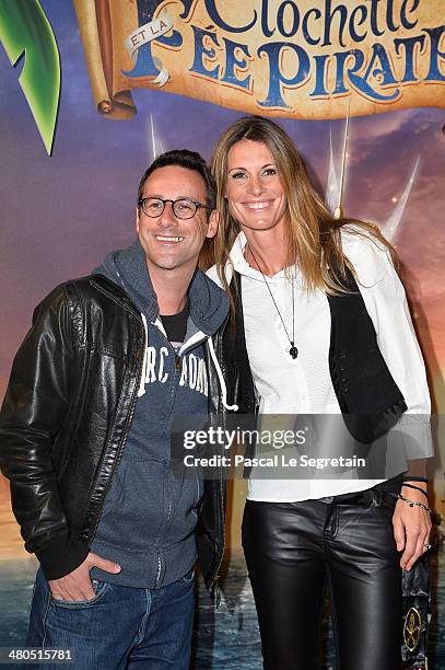 Frederic Richard aka Billy and Sophie Thalmann attend 'Clochette et la Fee Pirate' Premiere at Gaumont Champs Elysees on March 25, 2014 in Paris,...