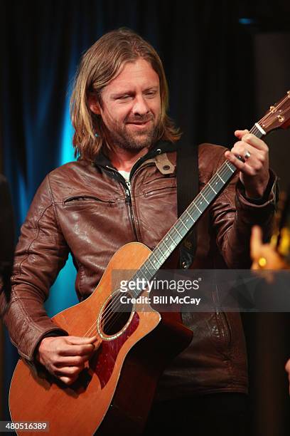Jon Foreman of Switchfoot performs at Radio 104.5 Performance Theater March 25, 2014 in Bala Cynwyd, Pennsylvania.
