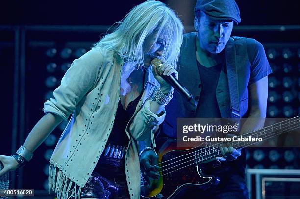 Emily Haines of Metric performs at BB&T Center on July 11, 2015 in Sunrise, Florida.