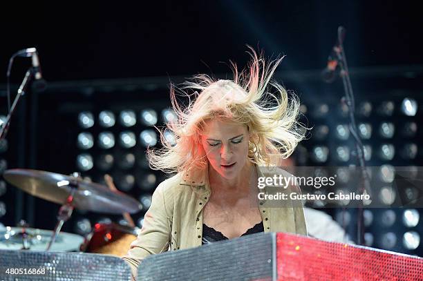 Emily Haines of Metric performs at BB&T Center on July 11, 2015 in Sunrise, Florida.