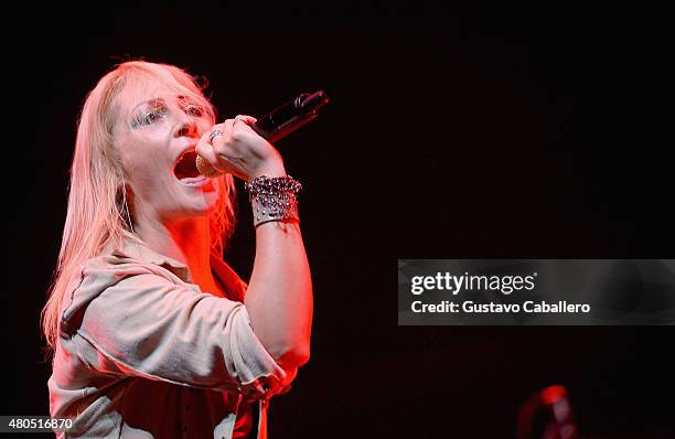 Emily Haines of Metric performs at BB&T Center on July 11, 2015 in Sunrise, Florida.