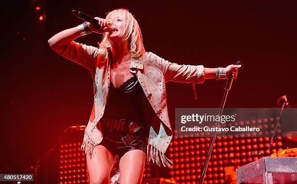 Emily Haines of Metric performs at BB&T Center on July 11, 2015 in Sunrise, Florida.