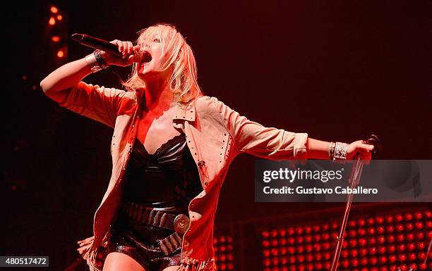 Emily Haines of Metric performs at BB&T Center on July 11, 2015 in Sunrise, Florida.