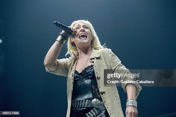 Emily Haines of Metric performs at BB&T Center on July 11, 2015 in Sunrise, Florida.