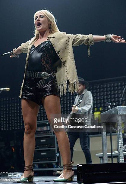 Emily Haines of Metric performs at BB&T Center on July 11, 2015 in Sunrise, Florida.