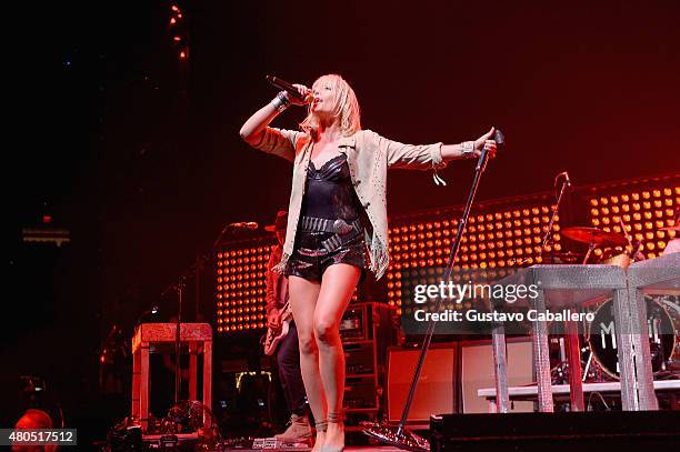 Emily Haines of Metric performs at BB&T Center on July 11, 2015 in Sunrise, Florida.