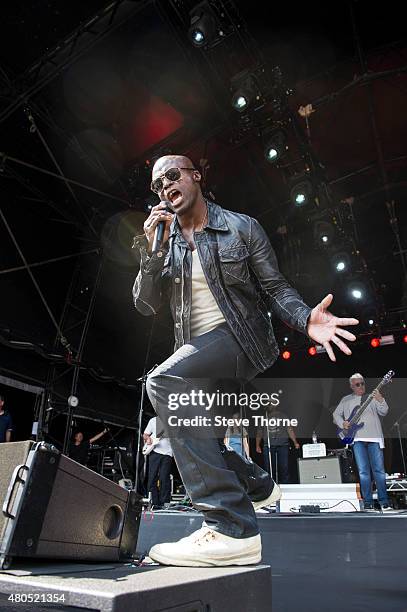 Seal performs with the Trevor Horn Band at Cornbury Festival at Great Tew Estate on July 12, 2015 in Oxford, United Kingdom.