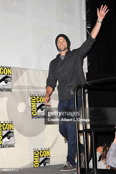 Actor Jared Padalecki attends the "Supernatural" panel during Comic-Con International 2015 at the San Diego Convention Center on July 12, 2015 in San...