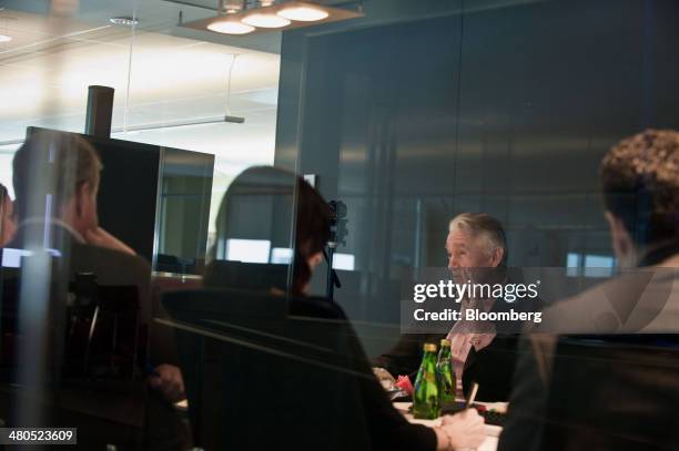 Ian Telfer, chairman of Goldcorp Inc., speaks during an interview in Toronto, Ontario, Canada, on Tuesday, March 25, 2014. Telfer doesn't expect...