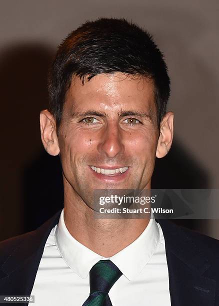 Novak Djokovic attends the Wimbledon Champions Dinner at The Guildhall on July 12, 2015 in London, England.