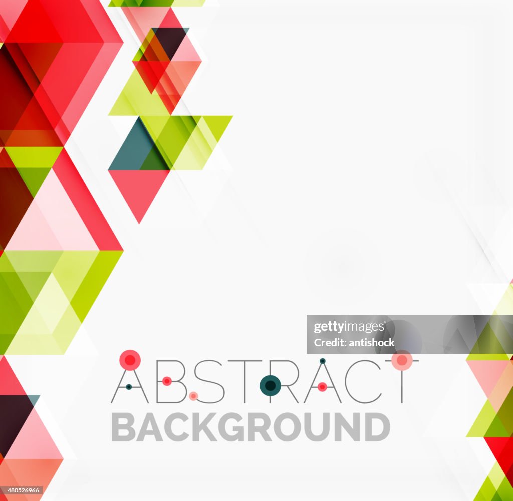 Abstract geometric background. Modern overlapping triangles