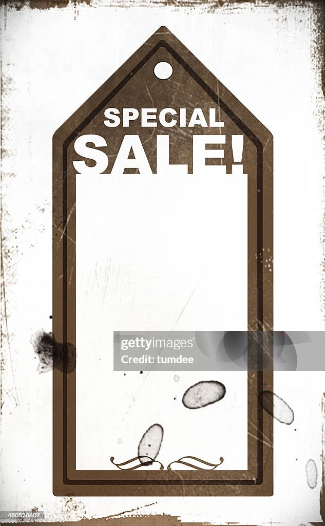 Price tag with blank background