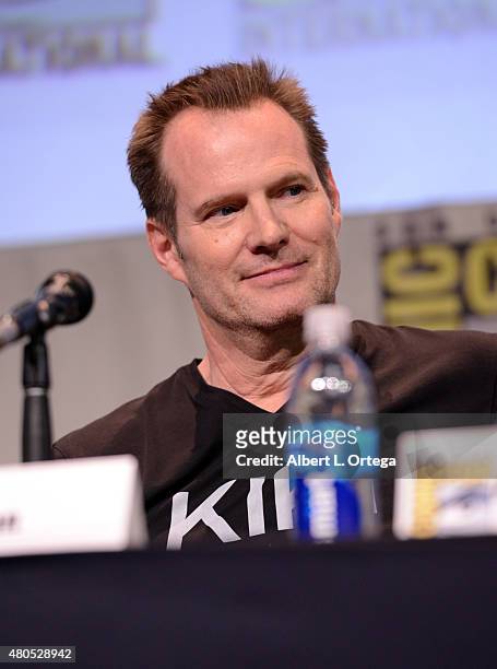 Actor Jack Coleman appears onstage at the "Heroes Reborn" exclusive extended trailer and panel during Comic-Con International 2015 at the San Diego...