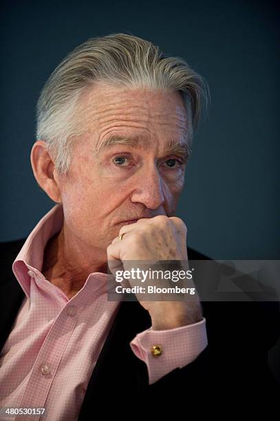 Ian Telfer, chairman of Goldcorp Inc., listens to a question during an interview in Toronto, Ontario, Canada, on Tuesday, March 25, 2014. Telfer...