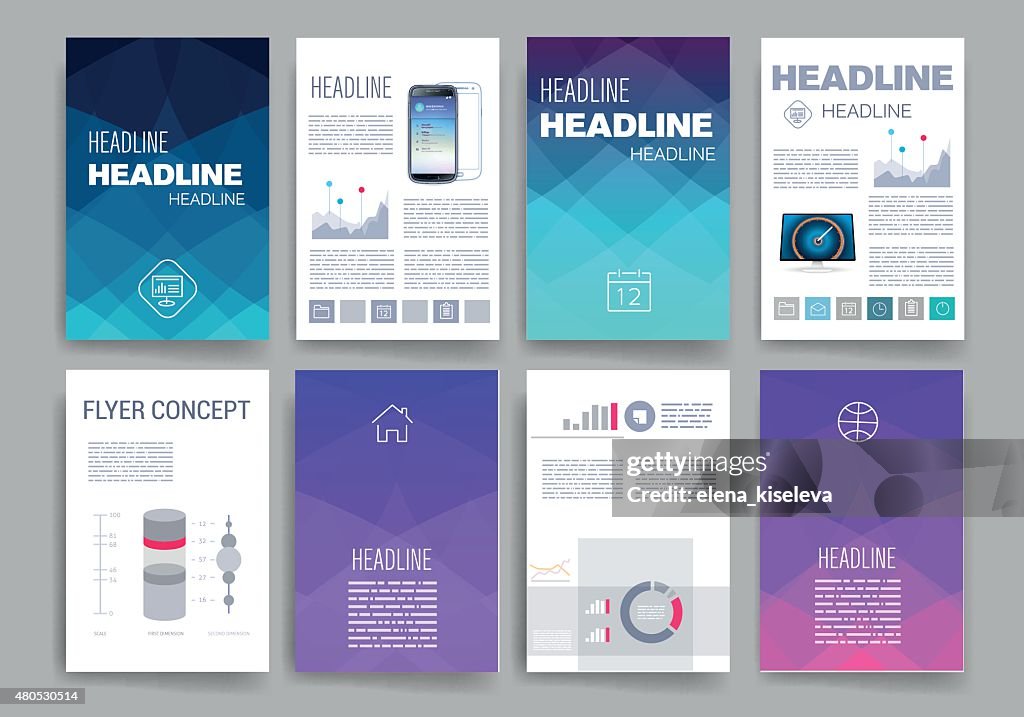 Templates. Design Set of Web, Mail, Brochures. Mobile, Technology, Infographic