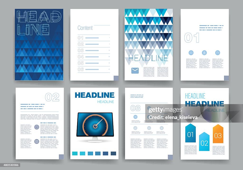 Vorlagen. Satz von Web-Design, Post, Broschüren. Mobile Technologie, Infografik