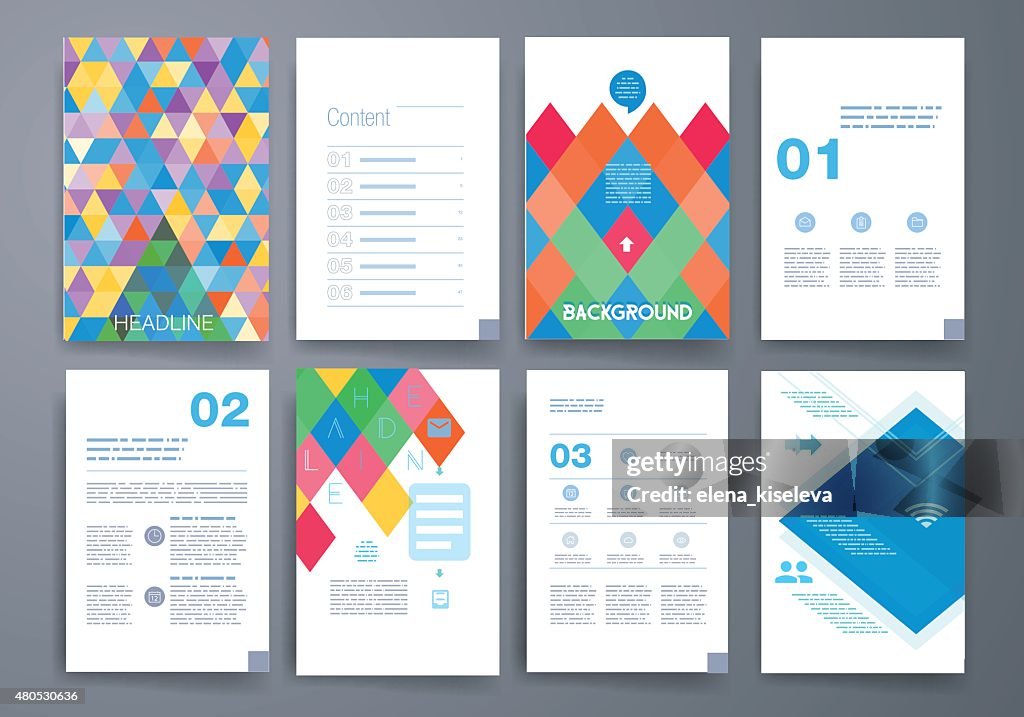 Templates. Design Set of Web, Mail, Brochures. Mobile, Technology, Infographic