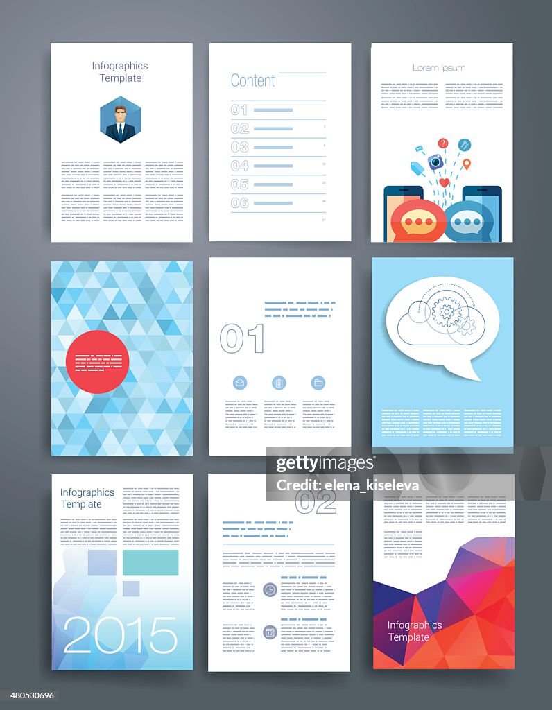 Templates. Design Set of Web, Mail, Brochures. Mobile, Technology, Infographic
