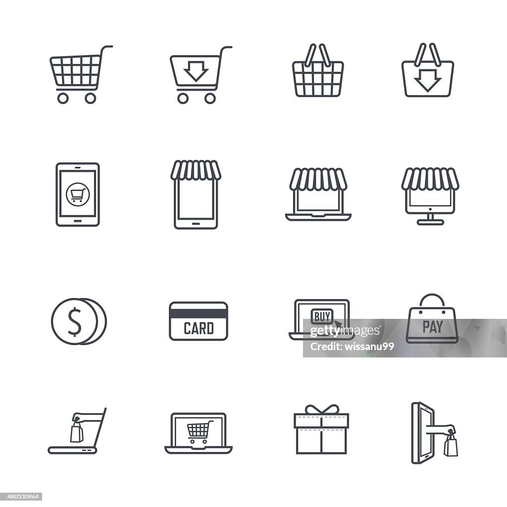 Shopping Online Icons