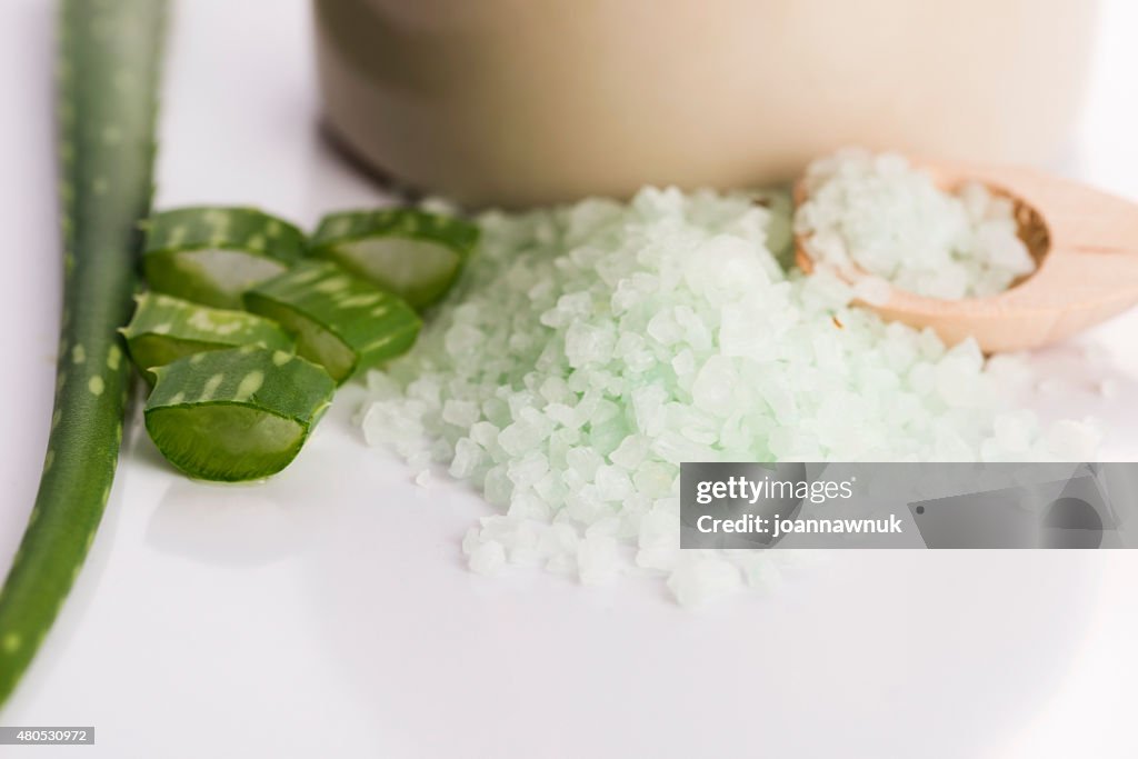 Aloe vera and sea salt