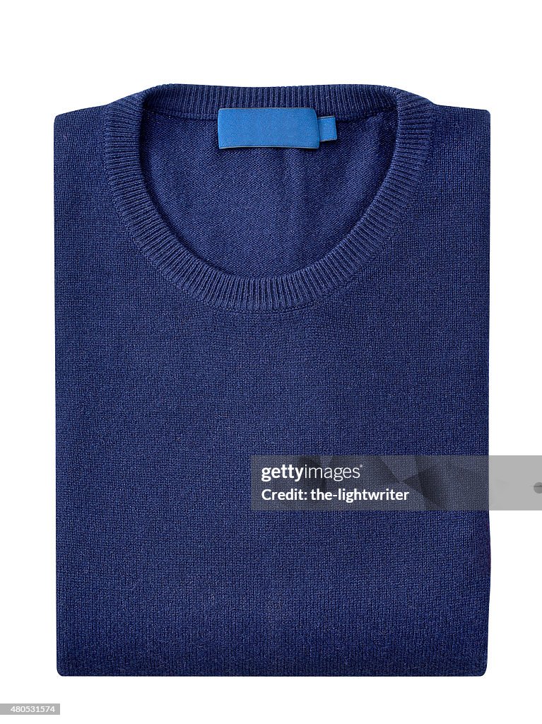 Mens sweater isolated on white. with a clipping path