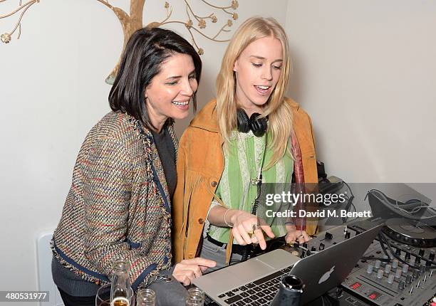 Sadie Frost and Mary Charteris attend the Lark London boutique launch party on March 25, 2014 in London, England.