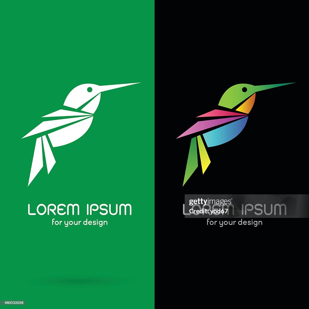 Vector image of an hummingbird design